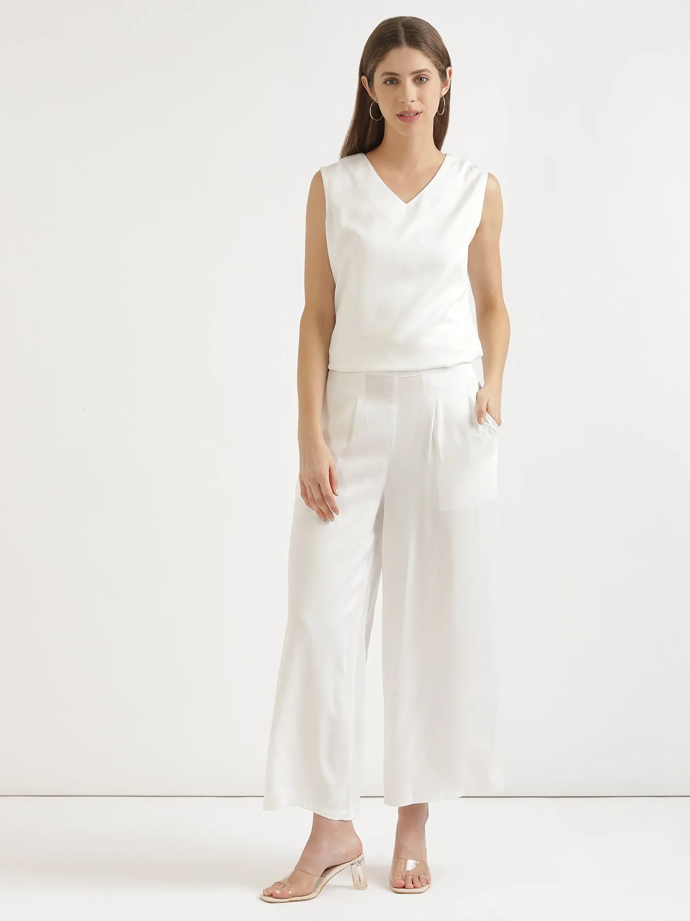 White Palazzo Pant