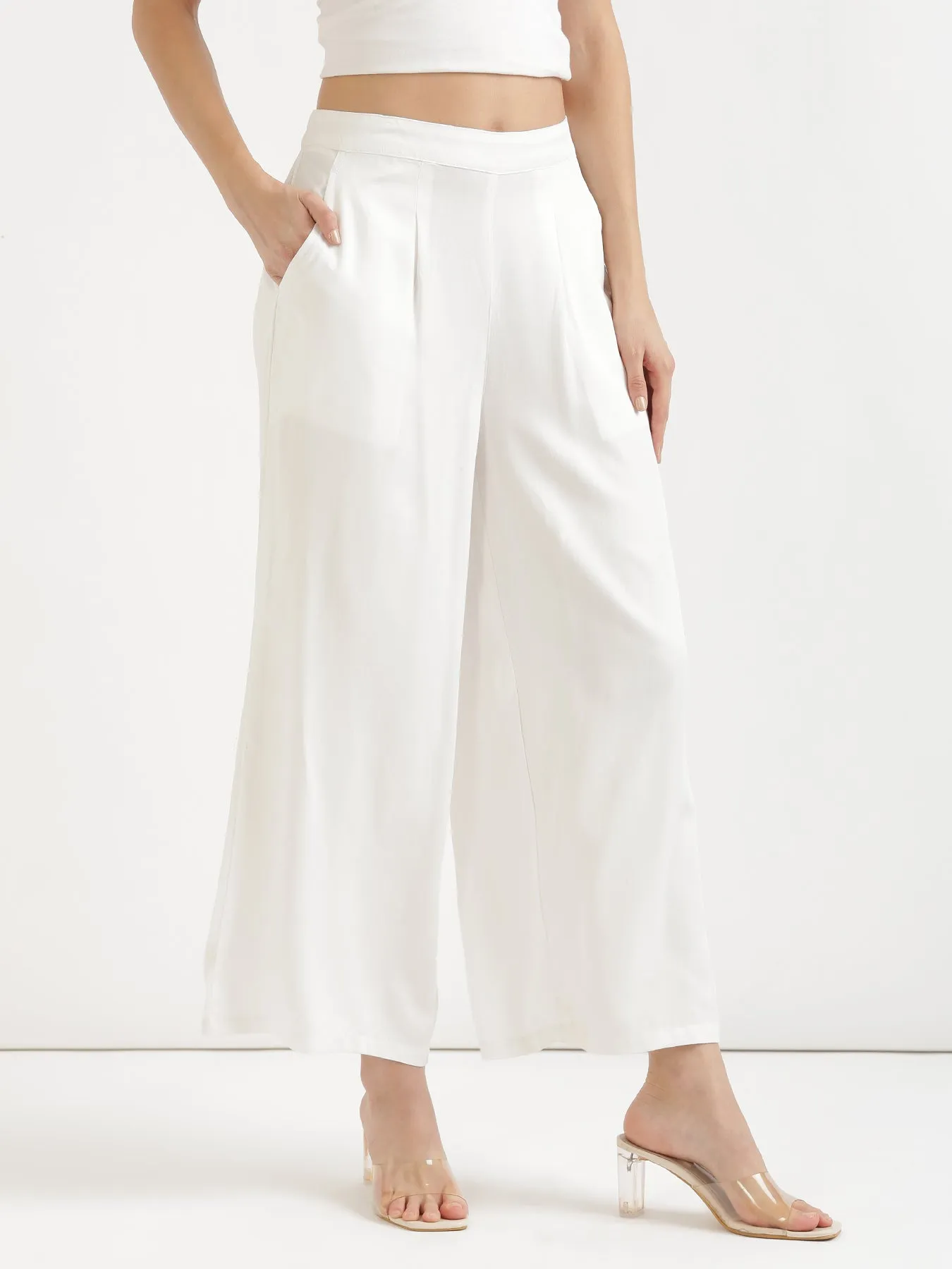 White Palazzo Pant