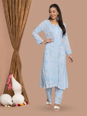 Women Hand Embroidered Chikankari Modal Kurta Set-PC3677
