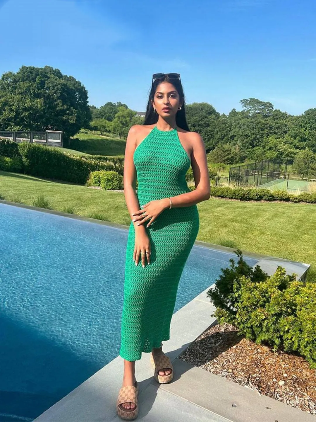 Women Summer Long Beach Dress Party Vacation Hollow Out Sleeveless O Halter Neck Dresses Sexy Crochet Backless Lace Up Vestidos