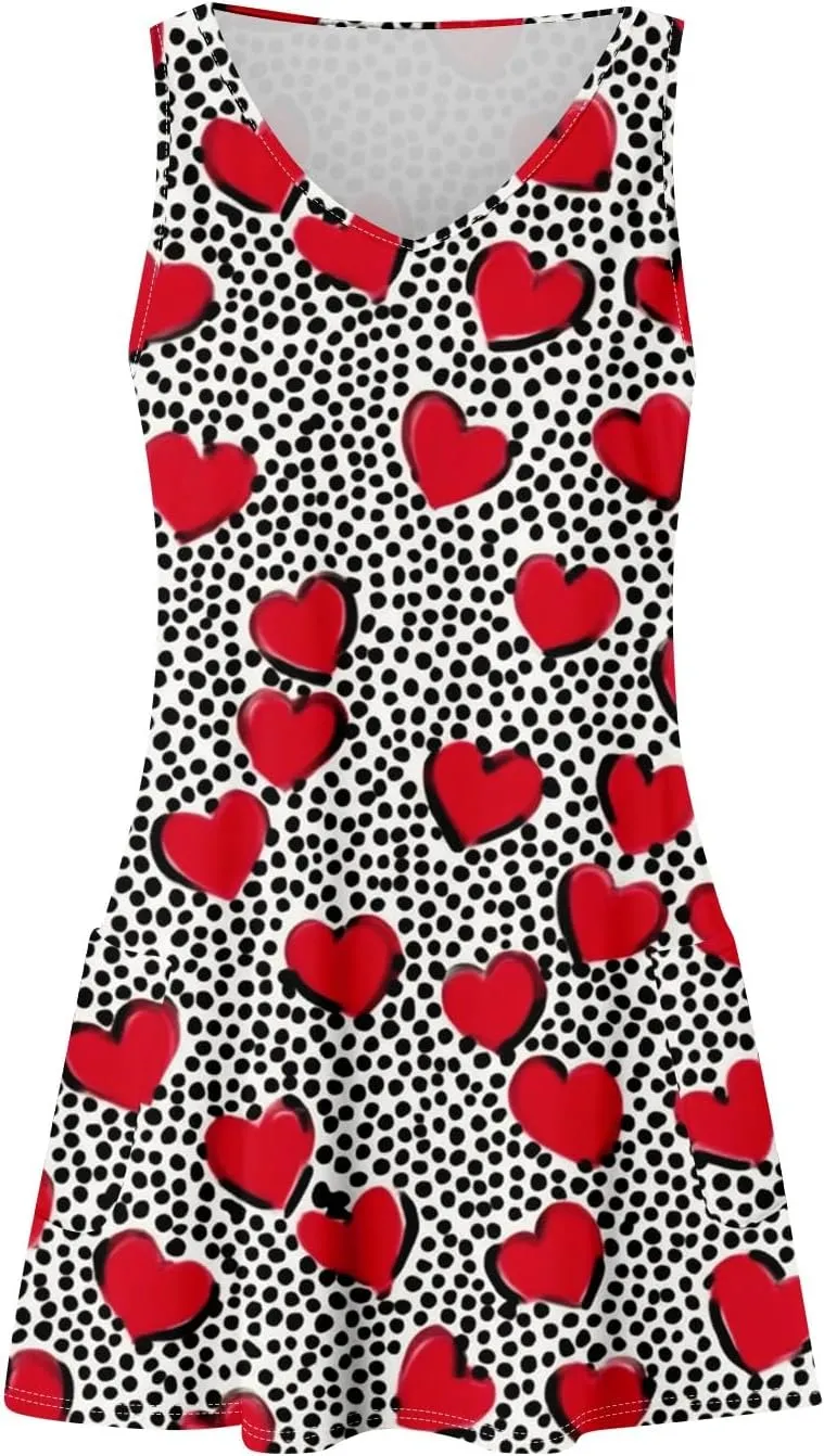 Women's Summer Dresses V Neck Casual Sundress 2025 Beach Swimsuit Coverup Vacation Sleeveless Dress with Pocket
