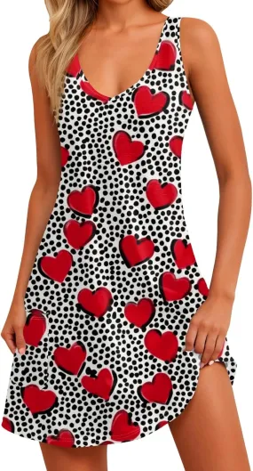 Women's Summer Dresses V Neck Casual Sundress 2025 Beach Swimsuit Coverup Vacation Sleeveless Dress with Pocket